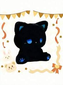 POKOJA LAND 柔软毛绒可爱 Emo Dazed 填充玩具猫娃娃毛绒玩具可爱礼物生日礼物圣诞节情人节礼物适合青少年朋友情侣派对家居装饰 - 彩色 - 查看 5
