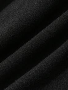 Dazy Plus Polka Dot Elastic Fitted Long Sleeve Turtleneck T-Shirt - Black - View 3