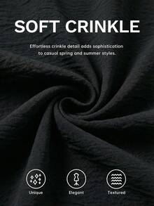 Shapeblank 大码女装春夏时尚休闲宽松舒适日常百搭显瘦荷叶袖口袋黑色中长连衣裙，简约风格，夏季穿搭，欧洲夏季 - 黑色 - 查看 8