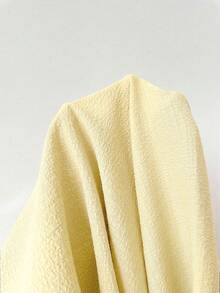 SHEIN EZwear 两件套梭织休闲女式系带吊带背心和裤子套装 - 鵝黃色 - 查看 4