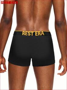 7pcs/Set Men's Comfortable Soft Breathable Letter Printed Boxer Briefs - Multicolor - View 2