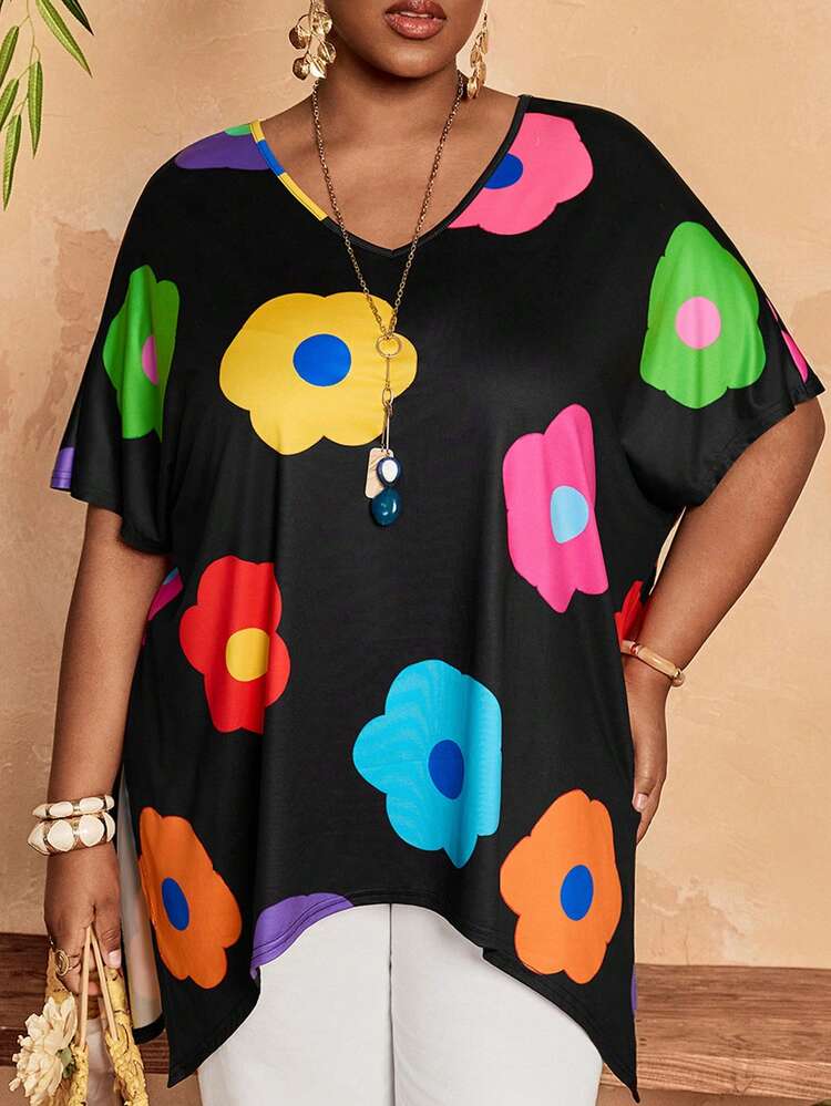 Plus Size Women Floral Print Casual Vacation Shirt,Spring Outfit Women Plus Size Work Tops Plus Size Summer Shirts Shirts For Women Plus Size Work Tops For Women Plus Curve Blouse Plus Size Shirts For Women Shirts For Women Curve Plus Size Tunic Blouse Plus Size Printed Tops,Holiday Outfits For Women,Country Outfits For Women Kaftan Tops For Women Blouse For Women Casual Modern Women's Tops And Blouses Women's Tops For Summer Plus Size Tops Plus Size Women Tops Oversized T-Shirt For Ladies Women Casual Blouse Summer Clothes For Women Latest Tops New Arrivals