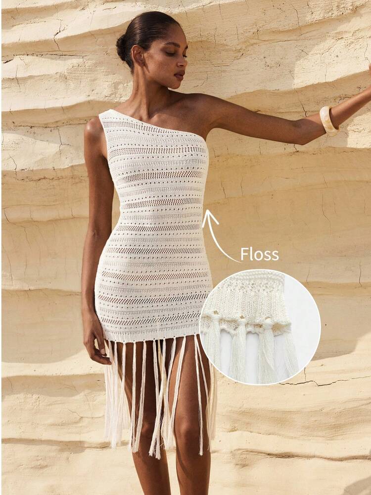SHEIN Maija MAIJA Casual Ribbed Knit Long Sleeve Midi Fitted Sweater Dress