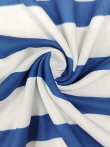 Resyla Women's Casual Striped Round Neck Short Sleeve T-Shirt, Summer - Multicolor - View 3