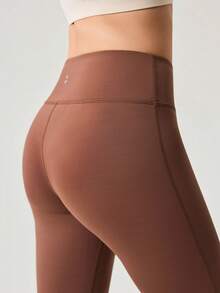 OutZeal Quần legging thể thao nữ, thích hợp mặc hàng ngày, tập yoga, nhanh khô, ôm bụng, có dây rút bên hông, năng động. - màu nâu - Xem 8