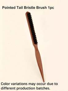 SHEIN 1/2 件套，油梳和发梳，纯色，男士油发胡须刷实木长柄胡须刷鬃毛清洁刷 - 彩色 - 查看 13