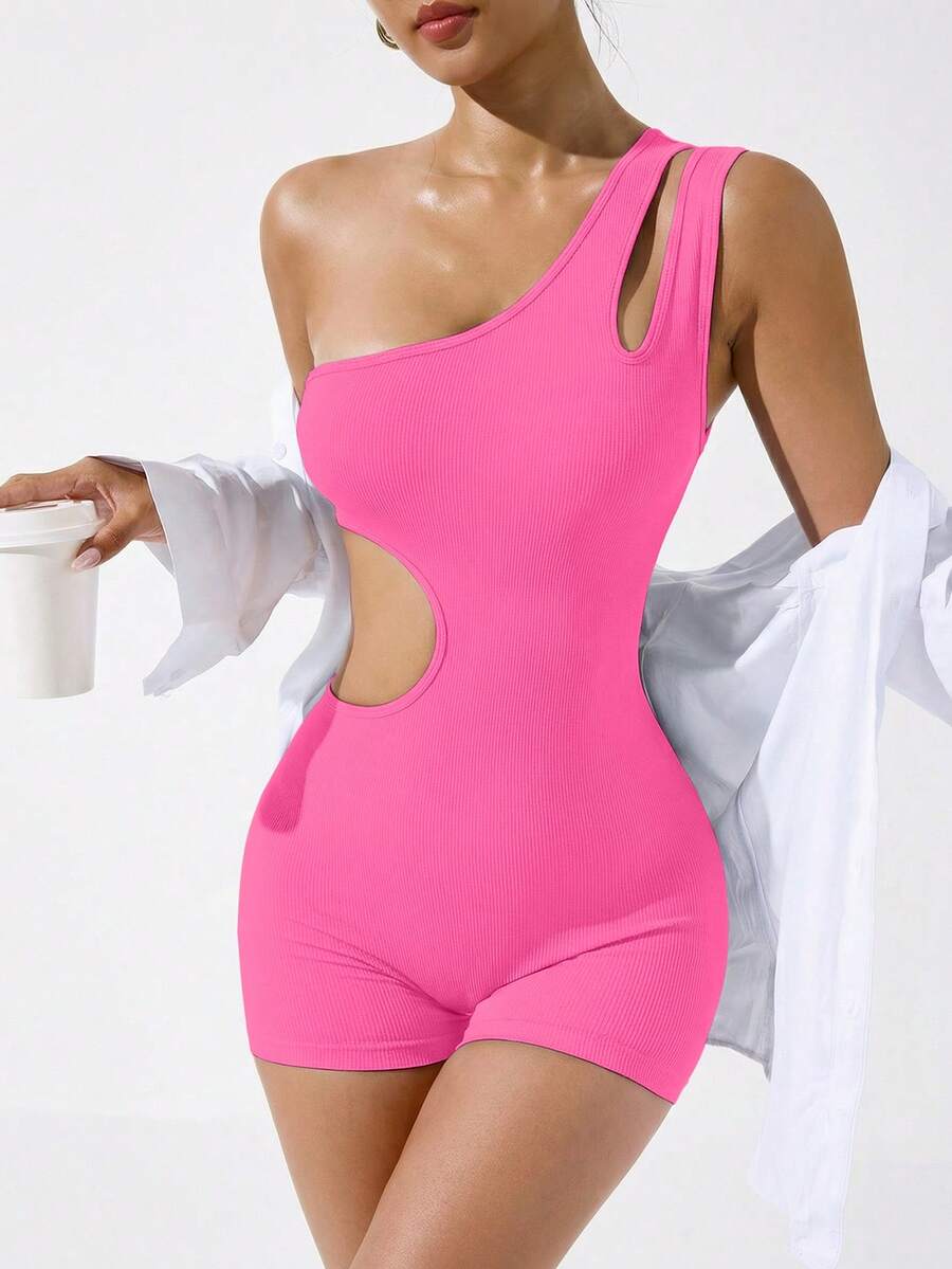 Easithlete Mono de fitness de moda para mujer - Rosa - Ver 1