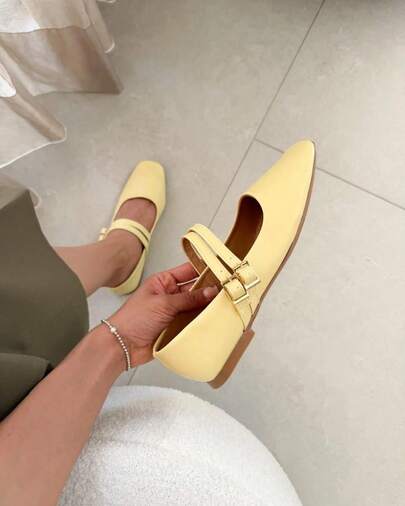 Balerina, mary jane, zapato plano, mujer, clasico, elegante, comodo, casual, moda