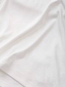 SHEIN Áo ba lỗ cổ tròn đơn sắc thường ngày đa năng cho bé gái tuổi mới lớn - trắng - Xem 6