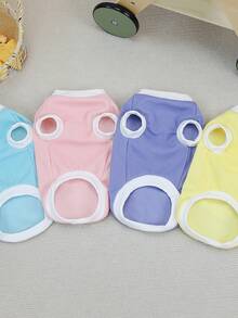 PETSIN Pet Spring New Dog Clothes Animal Supplies Pet Clothing Dog Tank Top Cat T-Shirt Teddy Outfits Small Animal Attire Casual Cool Tank Top Dog Clothes Cat Clothes Two-Season Spring & Summer New Tank Top - Multicolor - View 18