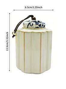 Cirelle 1 Pc Ceramic Storage Jar, Portable Chinese Style Storage Jar For Household Use, Household Storage Tank, One Can For Storage And Storage Dual-Use, Suitable For Christmas, Halloween, Valentine's Day, Birthday Gifts - Multicolor - View 16