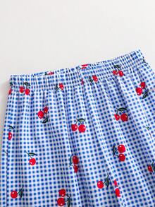 SHEIN Bộ 2 món cho bé gái tuổi teen: áo không tay có nơ cài và quần dài. - Nhiều màu - Xem 4