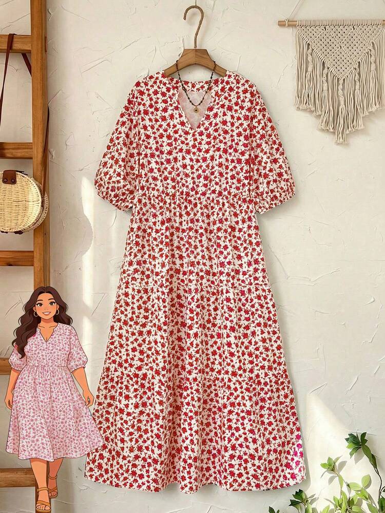 Plus Size Summer Vacation Ditsy Floral Petal Sleeve Dress Zanzea Dress For Woman Yisikado Dress Zanzea Dress For Women Plus Size Summer Dress Summer Outfits For Women Spring Clothing Spring Outfit Beach Outfits For Women Vacation Outfits Women Summer Holiday Outfits Country Style For Women Festival Outfits For Women Casual Dresses For Women Country Dress Mothers Day Outfit