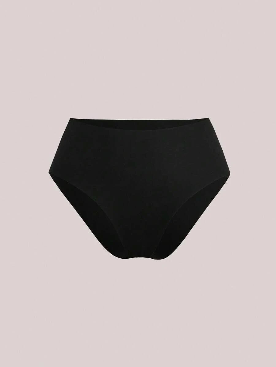 Veilyse Women's Casual Comfy High Waisted Black Briefs With High Stretch Fabric - Black - View 1
