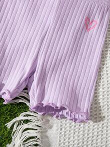 SHEIN 5 chiếc quần cho bé gái - Nhiều màu - Xem 4