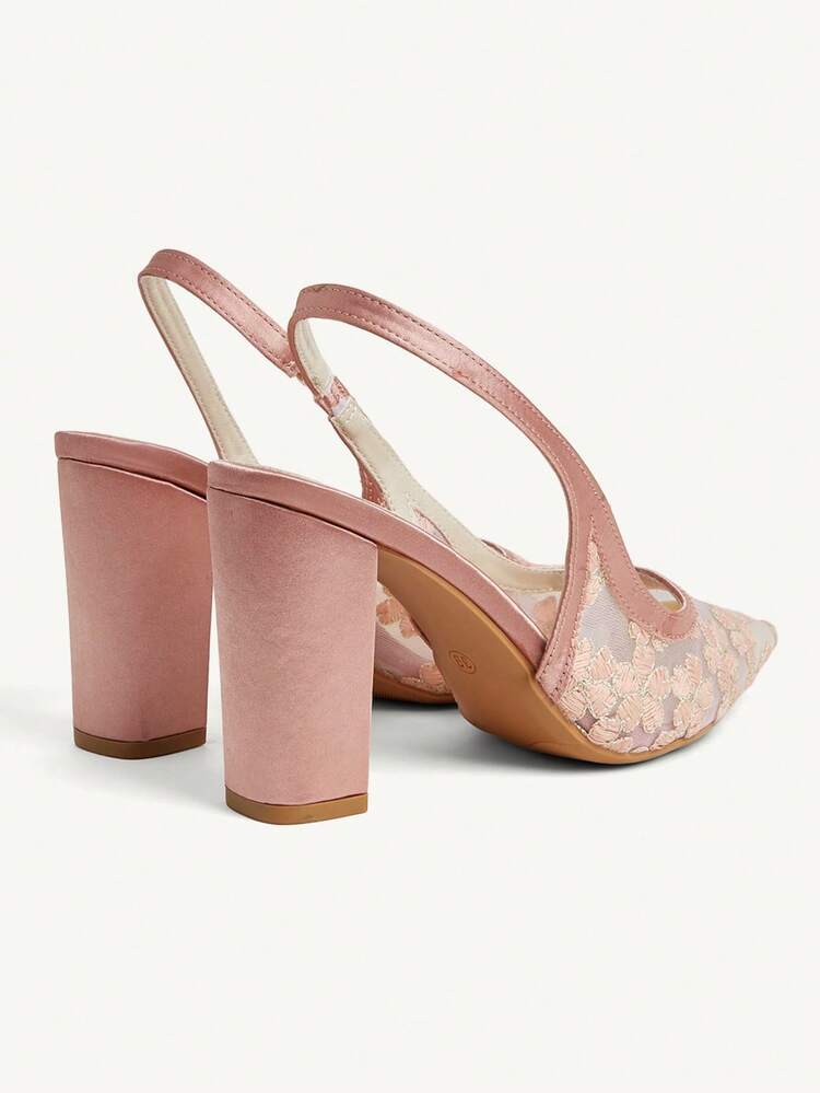 CUCCOO CHICEST Women Shoes Autumn New Mesh Pointed Low Vamp Thin Heel High Heel Elegant Fashion Thick Heel Shoes