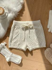 Comfortcana Bộ quần áo len và quần short cạp cao màu trơn có dây rút (Mùa xuân/Hè), thích hợp cho kỳ nghỉ hè, đi làm hàng ngày, hẹn hò, tụ họp, mùa thu/đông/hè, Giáng sinh, Năm mới, Lễ Tạ ơn, tiệc tùng, đám cưới, bãi biển, lễ tốt nghiệp, thời trang, thanh lịch, thường ngày, đi chơi, hẹn hò, đặt chỗ, đi làm, sáng bóng, Ngày lễ tình nhân, sang trọng, kỳ nghỉ, thường ngày, Y2K, đi chơi, lễ tốt nghiệp, v.v. - Nhiều màu - Xem 6