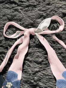 Vaclyn 女士花卉贴花仿珍珠细节扭结吊带背心 - 彩色 - 查看 3