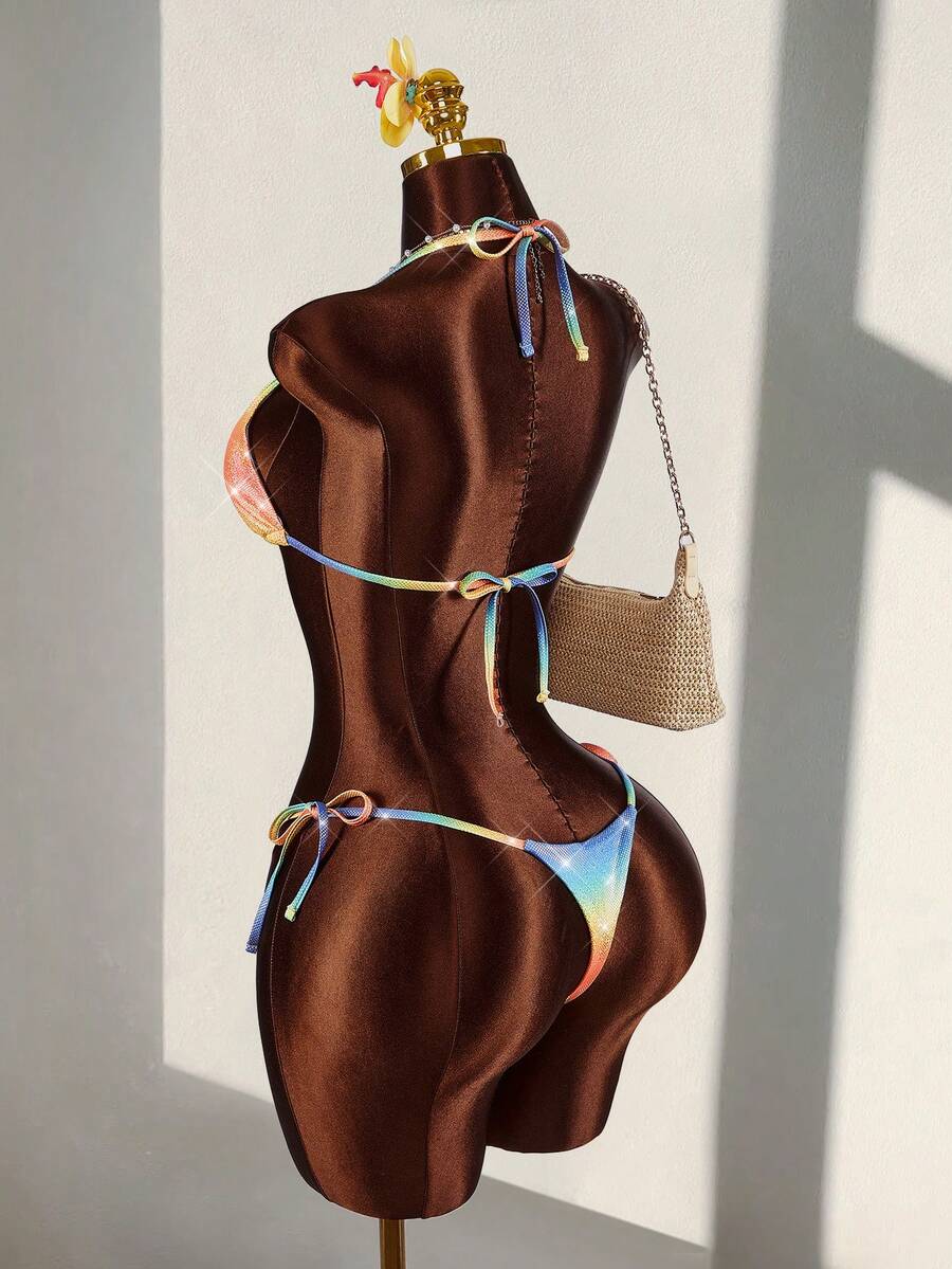 Amplova Bộ đồ nữ bằng vải bóng mượt, gợi cảm, thích hợp cho kỳ nghỉ. - Nhiều màu - Xem 1