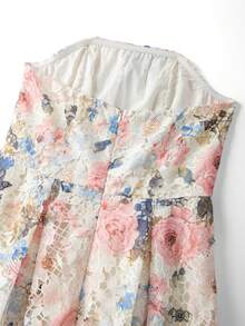 SHEIN Raffinéa Đầm quây in hoa thanh lịch dành cho nữ, thích hợp cho mùa hè. - Nhiều màu - Xem 5