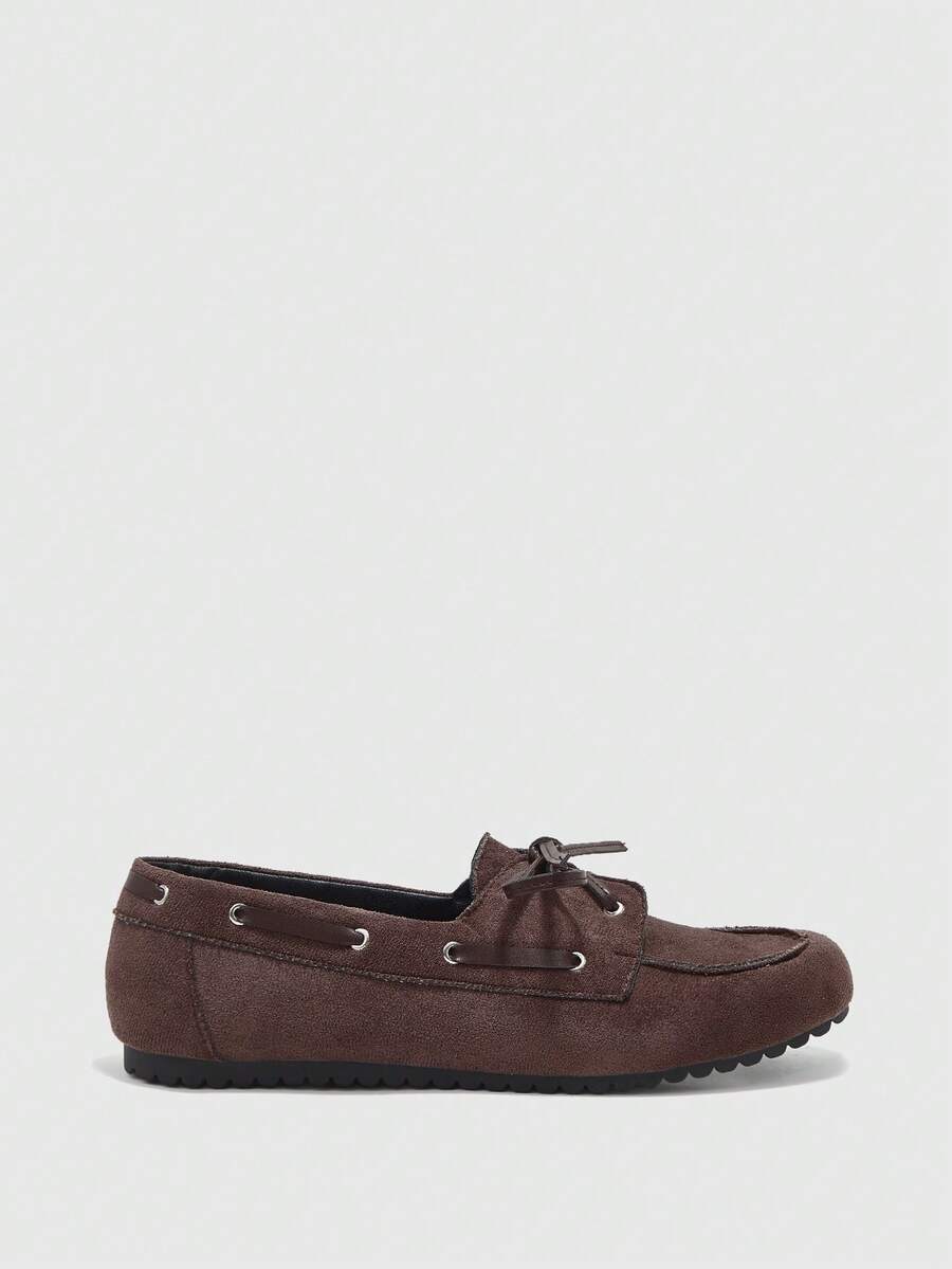 CUCCOO BIZCHIC Women's Casual Versatile Lace-Up Loafers - Chocolate Brown - View 1