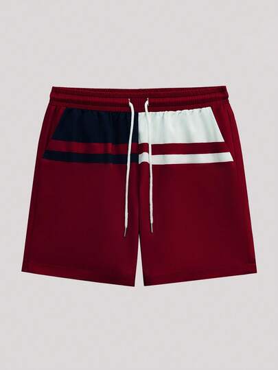 Open Phase Quần short nam mùa hè in họa tiết, cạp chun, túi xéo, chất liệu Hawaii, nhanh khô, lót lưới hai lớp, họa tiết 3D nghệ thuật phối màu tương phản, quần bơi thời trang thường ngày, phong cách retro Mỹ, unisex, dáng rộng thoải mái – Thích hợp cho mặc hàng ngày và kỳ nghỉ hè.