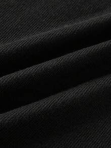 Officeau Men's Casual Solid Color Short Sleeve Pullover Knit Sweater, Spring/Summer - Black - View 6