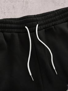 Skyrend Pantalones casuales rectos y holgados de pierna ancha con estilo graffiti urbano y hip hop para hombres, estilo emo de los años 2000, para otoño - Negro - Ver 3