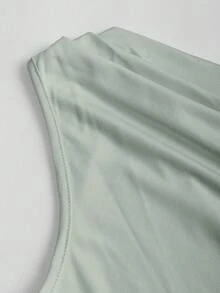 Sweetra Conjunto de blusa casual elegante, ligera y cómoda con cuello asimétrico y volantes para mujer, ideal para primavera - Multicolor - Ver 4