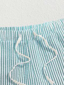 Manfinity VCAY Men's Summer Casual Striped Woven Shorts - Multicolor - View 4