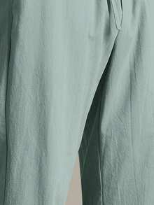 Manfinity VCAY Pantalones casuales de negocios sólidos para hombres jóvenes - Verde - Ver 7