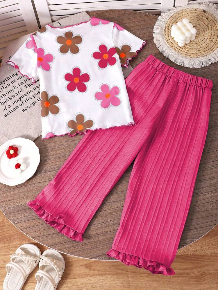 SHEIN Genkimix Kids Conjunto de 2 Peças para Menina Jovem