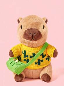 POKOJA LAND 9件套水豚毛绒玩具，带服装配饰，适合3-8岁男孩女孩，可用于角色扮演、换装等游戏，是春夏皆宜的生日礼物。 - 彩色 - 查看 10