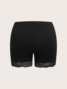 SHEIN EZwear 3件套加大码休闲简约打底裤，适合夏季穿着 - 黑色 - 查看 6