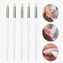 A Five-Piece Nail Art Pen Set With Silicone Tips, Suitable For Acrylic Flower Nail Art Carving, Embossing, Shaping, Hollow Carving, And Studded Diamond Applications. - Multicolor - View 7