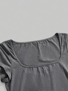 ROMWE Minimalist All-Match Versatile Crew Neck Tight Fit 3-Piece Set T-Shirt - Multicolor - View 9