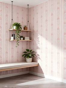 Joivida A Roll Of Rustic, Ditsy Floral Self-Adhesive Wallpaper In Pink, Suitable For Girls' Use, For Home Renovation, Dormitory Renovation, Waterproof Wallpaper. - pink - View 3