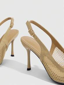 CUCCOO SZL Women Flats Spring And Summer New Models, Pointed Design, Comfortable And Simple Vacation, Women's High Heels, Essential For Commuting, Casual And Versatile - Apricot - View 5