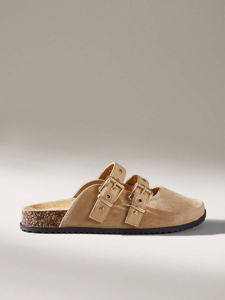 Solecia Women's Flat Mullers - Apricot - View 1