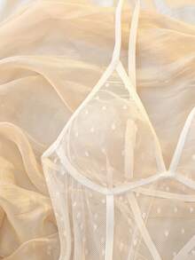 DelicateAllure 1 bộ áo liền quần màu trắng gợi cảm dành cho nữ - trắng - Xem 4