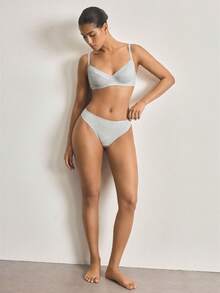 Ocili 1 Set Grey Seamless Wireless Lightly Padded Lift & Enhance Bra, Comfortable Underwear For Women - Grey - View 5