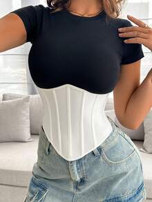 1pc Fish Bone Shaping Chest & Waist Belt - White - View 3
