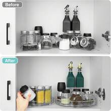 Caja de almacenamiento transparente para gabinete y almacenamiento de alimentos, bandeja giratoria para refrigerador, baño, sala de estar, cocina y estantería de especias, plato giratorio de acrílico para cosméticos y perfumes - Multicolor - Ver 4