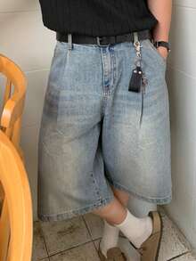 DAZY Blue Distressed Denim Shorts - Blue - View 4