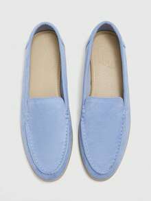 CUCCOO BIZCHIC Women's Casual Comfortable Slip-On Loafers For Daily Commute & Versatile Wear For Christmas Valentine's Day - Light blue. - View 3