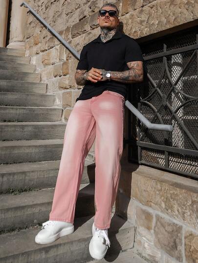 Artur Kramer 男士休闲宽松口袋牛仔裤