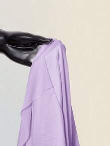 SHEIN ICON Vestido mini con escote pronunciado, parches de malla y espalda descubierta - Púrpura malva - Ver 9