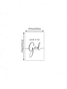 1PC 3PCS GIVE IT TO GOD AND GO TO SLEEP PRINT CANVAS PAINTINGS INSPIRATIONAL QUOTE POSTER RELIGIOUS CHRISTIAN WALL ART RELAXING TRUST SLEEP REMINDER BEDROOM HOME DECOR UNFRAMED - Multicolor - View 10