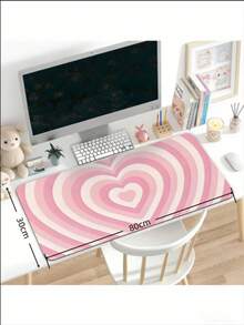 1PC Hypnotic Heart Pattern Diatom Mud Mouse Pad, Non-Slip Rubber Base, For Gaming & Office, Perfect Gift For Women - Hypnotic Heart - View 2
