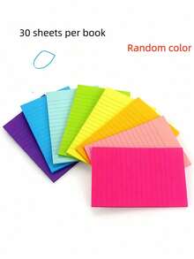 1/8PCS Random Color Lined Sticky Notes Bright Pastel Large Size Notepad Bulk Loose Leaf Paper Back To School Office Stationery Supplies - one-size - View 4
